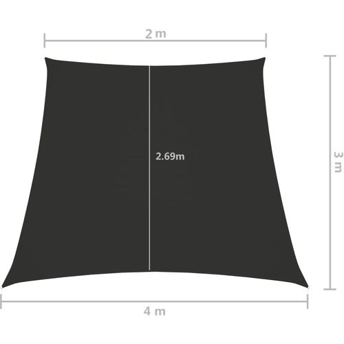 Jedro protiv sunca od tkanine Oxford trapezno 2/4x3 m antracit slika 12