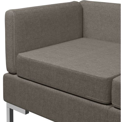 3-dijelni set sofa od tkanine smeđe-sivi slika 12