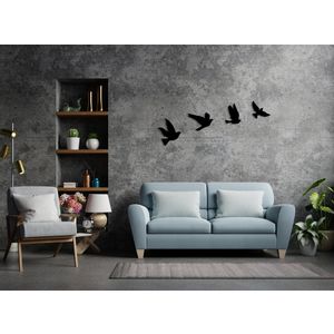 Birds v2 Black Decorative Metal Wall Accessory