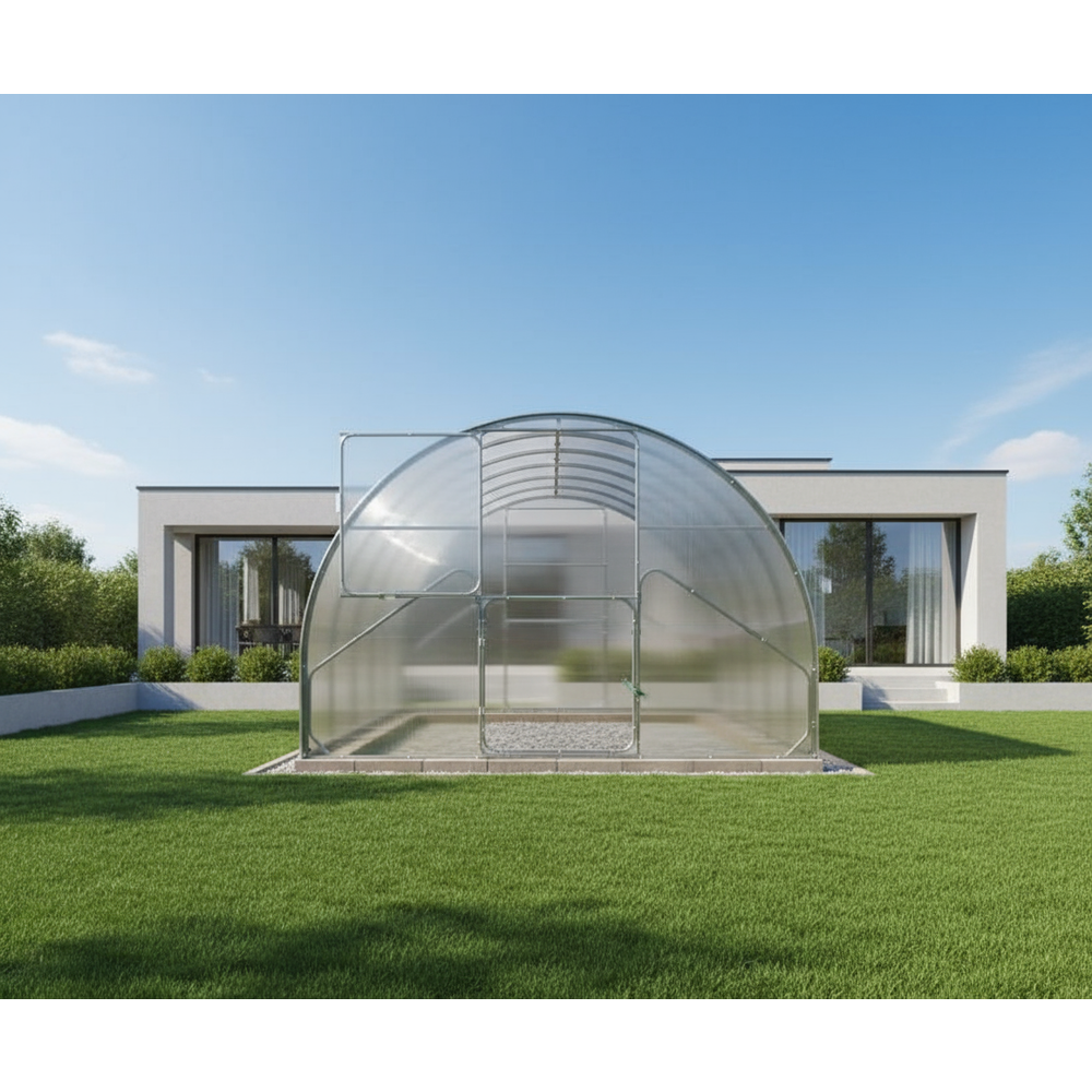 Metalni plastenik GAUDI 3.14m x 8m, razmak 1m, polykarbonat 4mm slika 5