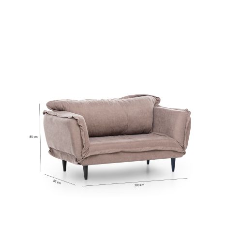 Atelier Del Sofa Vino Daybed - Dvosedi Kauč- Krevet Mink GR121\01 slika 13