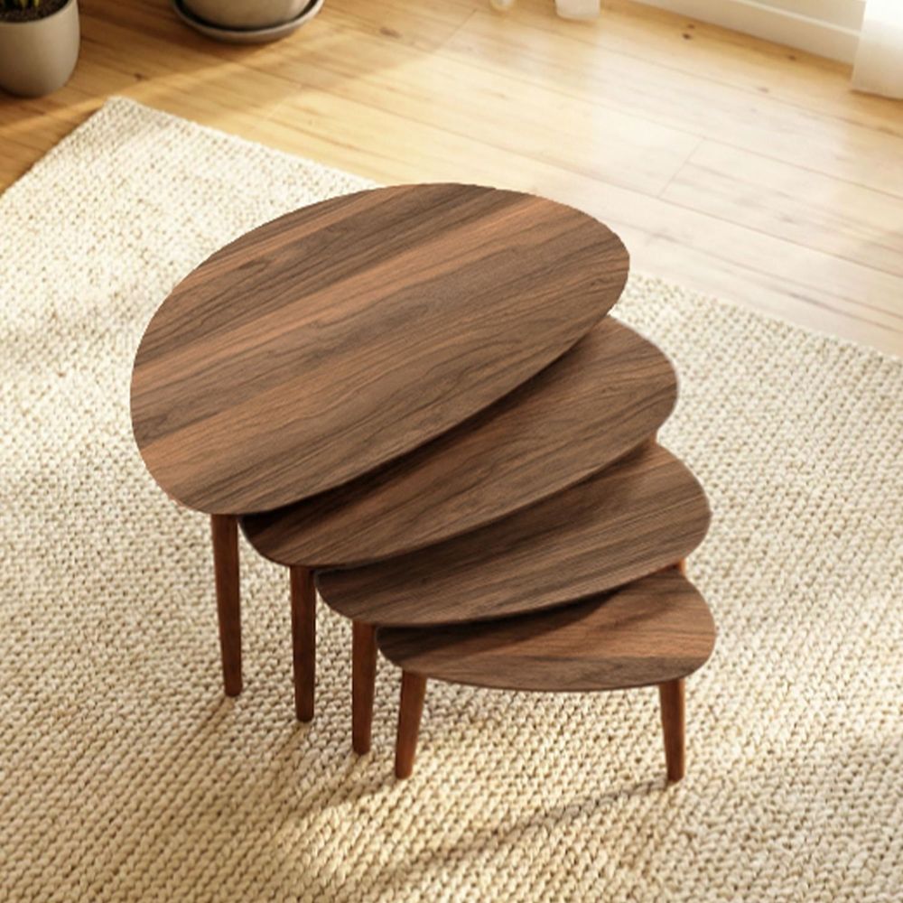 Nesting Table Nora - Set od 4 komada u boji orah slika 2