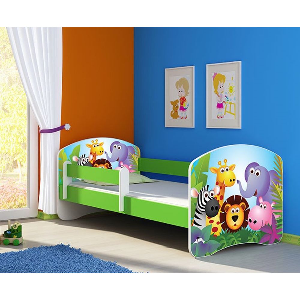 ACMA Dječiji krevet Acma II Green - 140x70cm - Dezen 01 slika 1