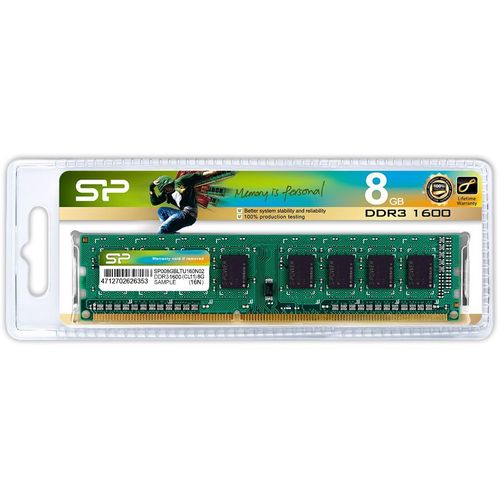 Silicon Power SP008GBLTU160N02 DDR3 8 GB, 1600MHz, UDIMM, CL11 1.5V, 512Mx8 slika 2