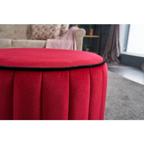 Atelier Del Sofa Tabure, Crvena, Lindy Puf - Red slika 2