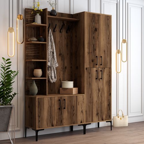 Woody Fashion Ormar za predvorje VIYANA WALNUT, Viyana DA - Walnut slika 3