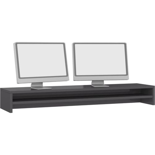 Stalak za monitor visoki sjaj sivi 100 x 24 x 13 cm od iverice slika 21