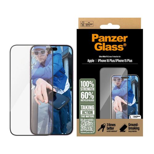 Panzerglass zaštitno staklo za Iphone 16 Plus/15 Plus ultra wide fit slika 1