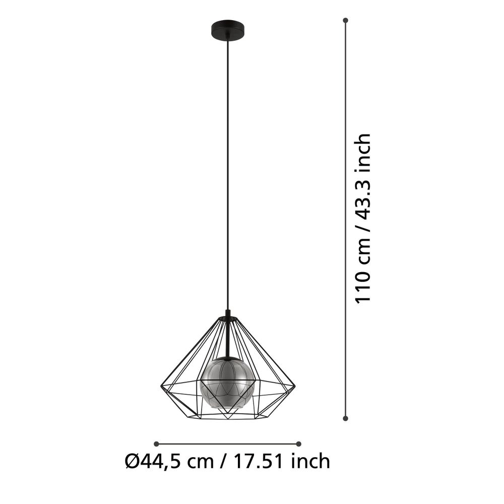 Eglo visilica 'Vernham' - crna, promjer 445 mm slika 5