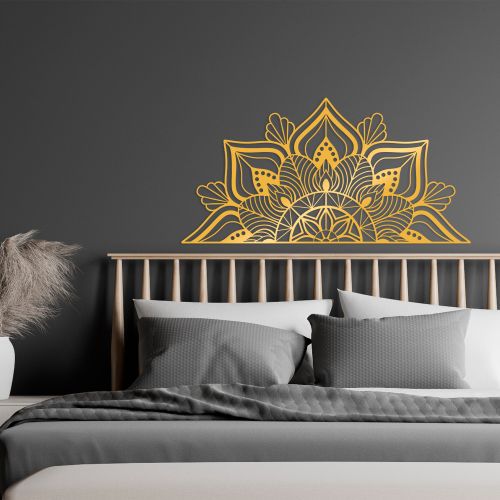 Wallity Metalna zidna dekoracija, Mandala-S-1-Gold slika 3