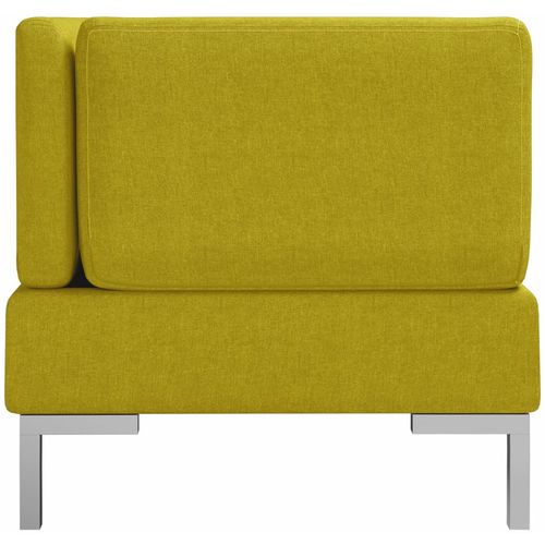 2-dijelni set sofa od tkanine žuti slika 12