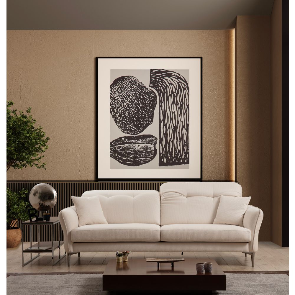 Costor White - Bijela Sofa sa 3 Mjesta slika 1