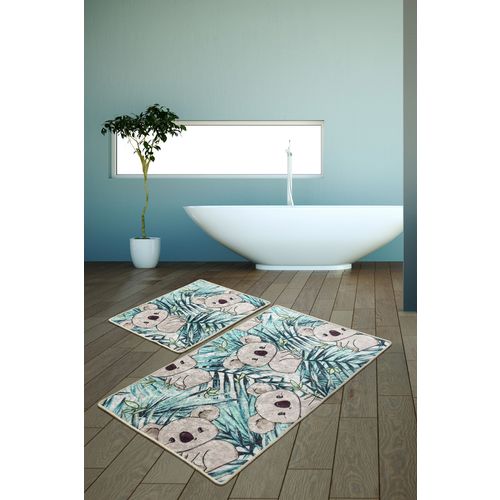 Koala - Green Multicolor Bathmat Set (2 Pieces) slika 1