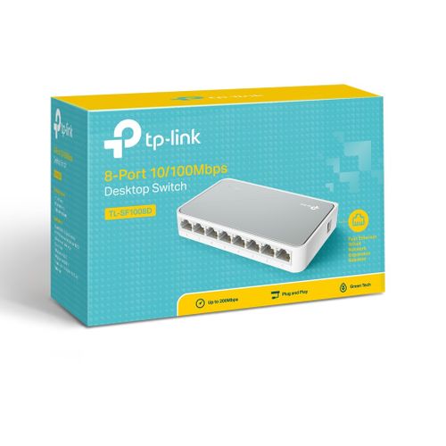 TP-LINK switch TL-SF1008D 8x RJ45 10 100Mbps plasticno kuciste slika 2