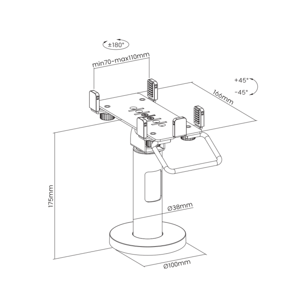 SBOX Stalak za POS terminal PTM-05, univerzalni slika 5