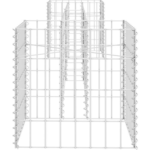 Gabionska sadilica u H-obliku od čelične žice 260 x 40 x 40 cm slika 12