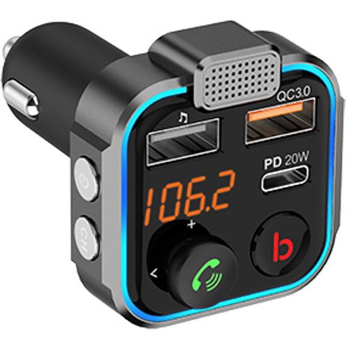 Xwave BT 71 FM transmiter za kola Bluetooth LCD mp3 wma wav flac USB punjenje QC3 Handsfree slika 3