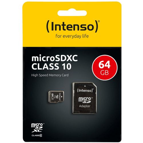 (Intenso) Micro SD Kartica 64GB Class 10 sa adapterom - SDXCmicro+ad-64GB/Class10 slika 1