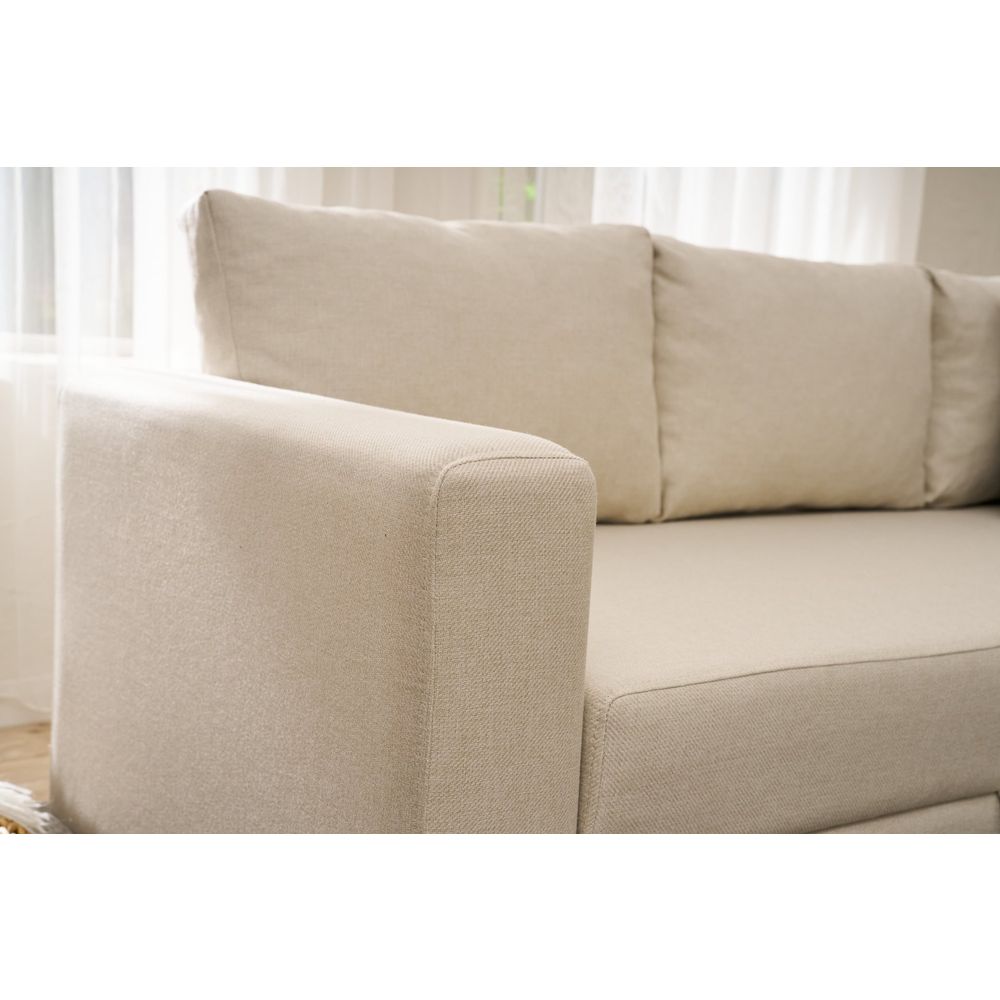 Aly Arzilla Lijevi - Krem Krem Kutni Sofa-Krevet slika 5