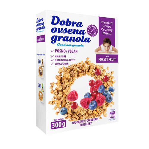 DOBRA OVSENA GRANOLA šumsko voće 300g slika 1