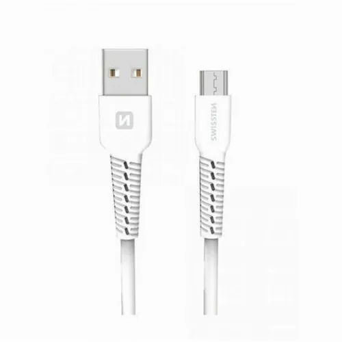 Swissten kabl USB/Micro USB 1,0m bela slika 1