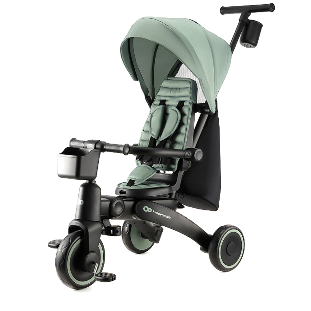 Kinderkraft Sklopivi rotirajući tricikl 5U1 Jazz 2, Grey/Green - OŠTEĆENA AMBALAŽA slika 3
