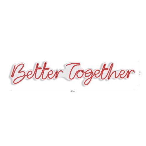 Wallity Ukrasna plastična LED rasvjeta, Better Together - Red slika 8