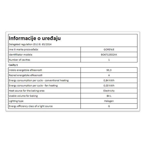 Gorenje BO6712E02XK Ugradna rerna  slika 11