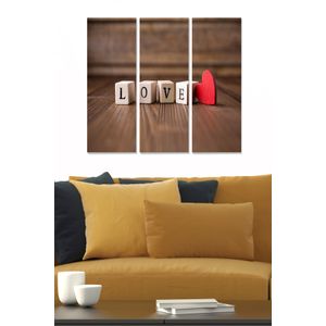 Dekorativna MDF Slika u Boji MDF140894 (Set od 3 Komada)