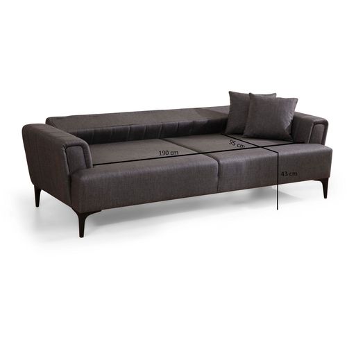 Hamlet - Dark Grey Dark Grey 3-Seat Sofa-Bed slika 9