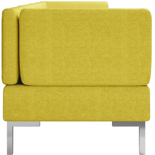 4-dijelni set sofa od tkanine žuti slika 26