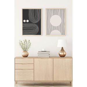 Huhu87 - Višenamjenska Dekorativna Slika u Ramovima (2 Komada) - 50 x 35 cm, Višebojna