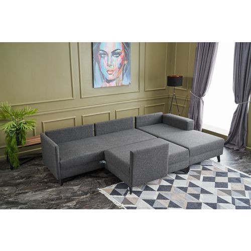 Atelier Del Sofa Kutna garnitura na razvlačenje, Antracit, Efsun - Anthracite slika 4