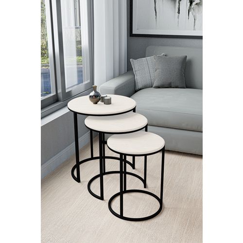 Lisa - White White Nesting Table (3 Pieces) slika 3