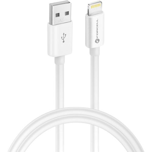 FORCELL kabel USB A na Lightning 8-pinski MFi 2.4A/5V 12W C703 1m bijeli slika 2