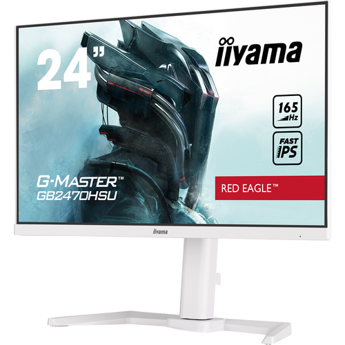 IIYAMA Monitor 24" ETE Fast IPS Gaming, G-Master Red Eagle, FreeSync Premium, 1920x1080@165Hz, 250cd/m², 1100:1, HDMI, DisplayPort, 0,8ms (MPRT), Speakers, USB-HUB (2x2.0), Black Tuner, 15cm Height Adj. Stand, White slika 2