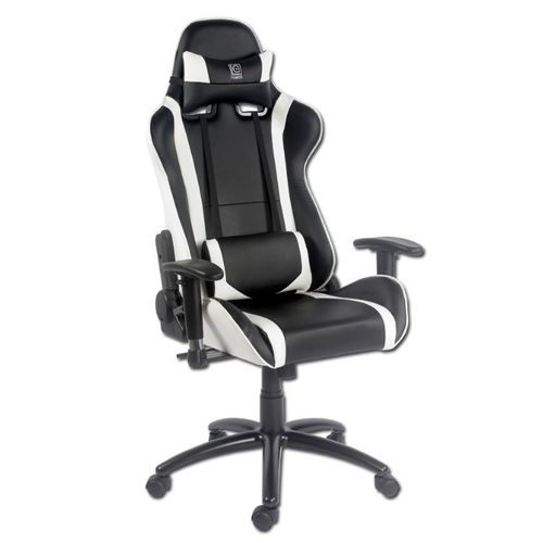 GAMING STOLICA LC Power LC-GC-2 Gaming Chair Black/White slika 1