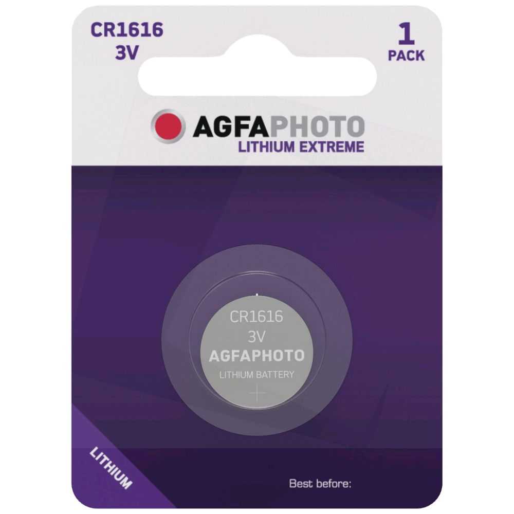 Agfa Baterija litijska, CR1616, 3V, dugmasta, blister 1 kom. - CR1616 B1 slika 1