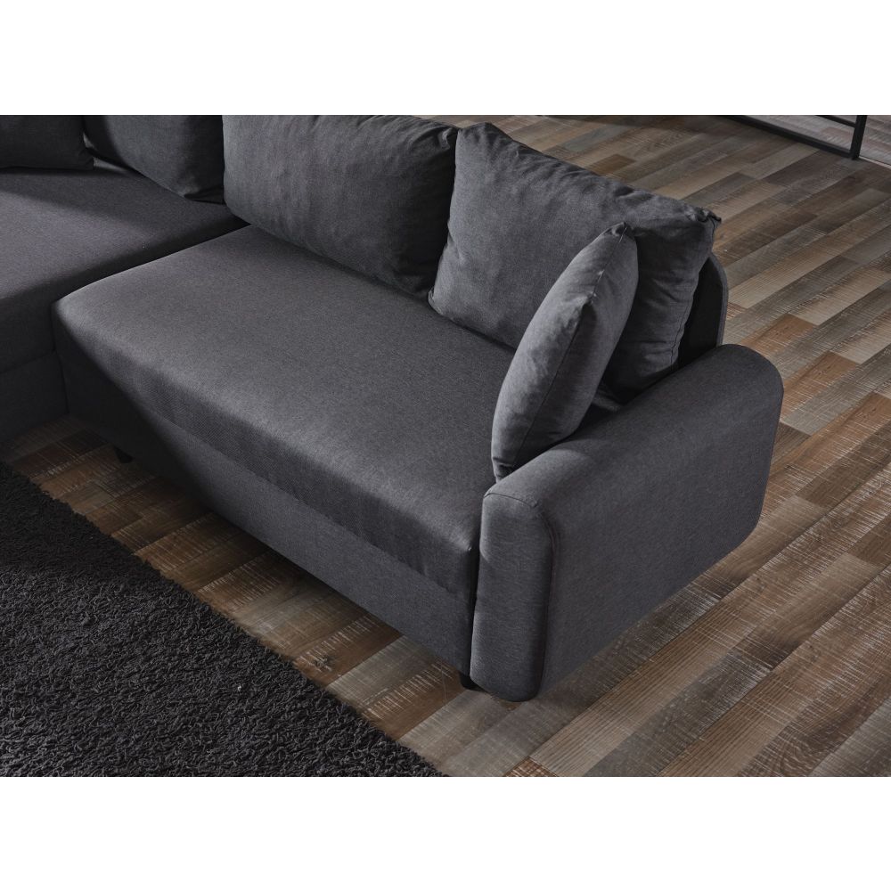 Krevetna sofa u kutu Flavia – siva slika 7