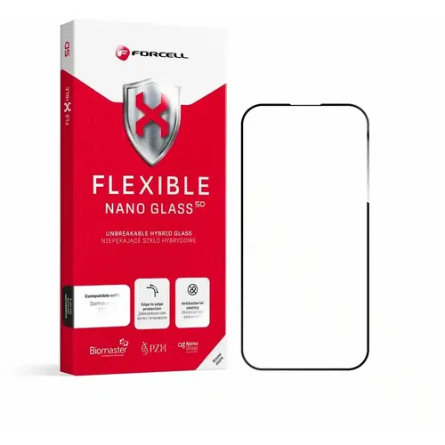 Forcell Flexible 5D - hibridno staklo za Samsung Galaxy S23 Ultra crno (Hot Bending) - radi čitač slika 1