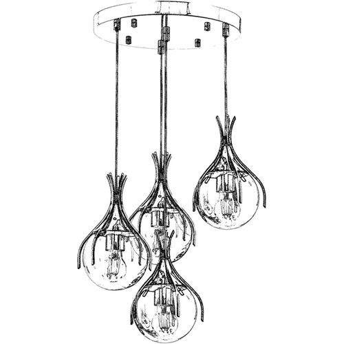 AV-1766-4KT Chrome Chandelier slika 3