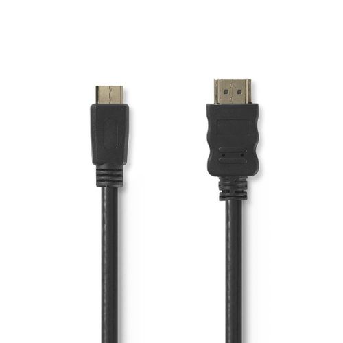 Kabel NEDIS, HDMI (M) na mini HDMI (M), crni, 1.5m, ethernet, pozlaćeni, polybag slika 1