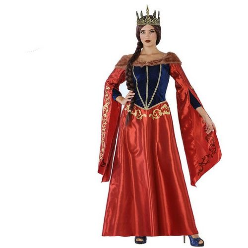 Svečana odjeća za odrasle 113916 Crvena Mornarsko plava Srednjovjekovna Kraljica XS/S slika 1