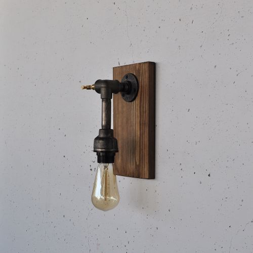 Pp175 Wooden
Black Wall Lamp slika 1