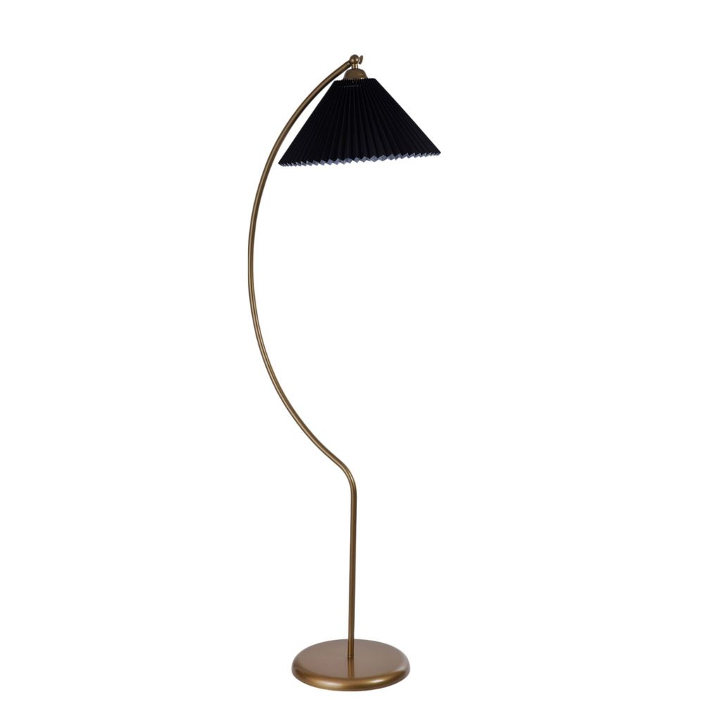 Opviq Podna lampa 586, crna, zlatna slika 2