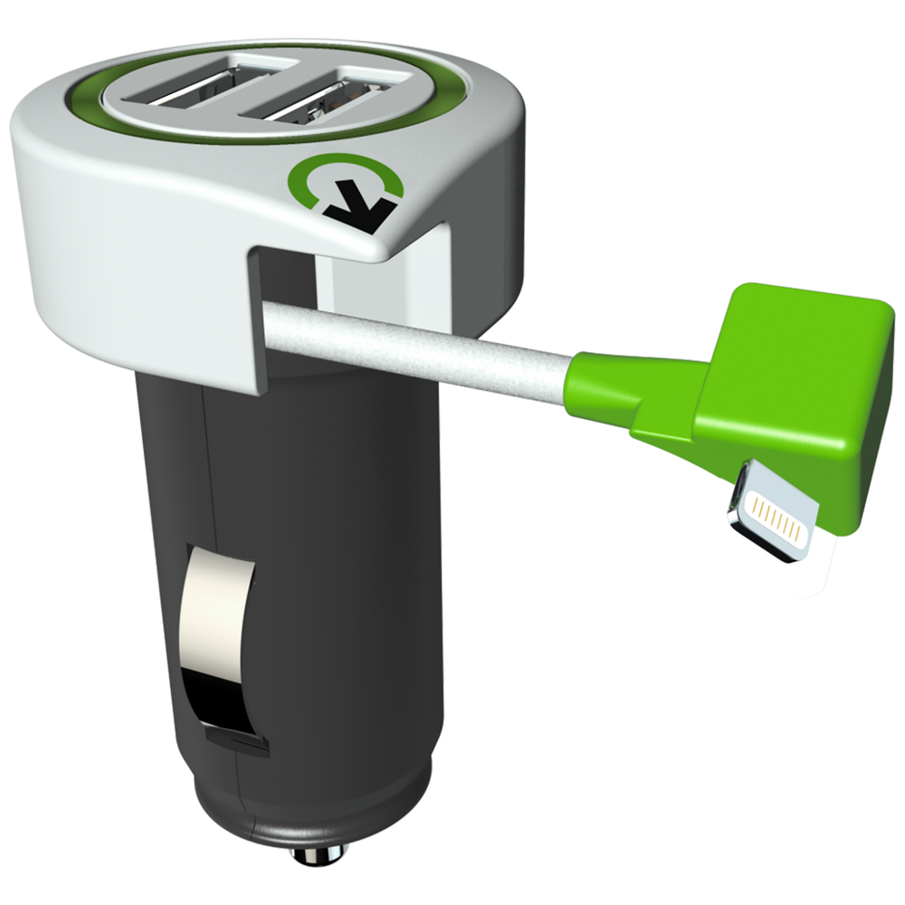 q2power Auto punjač, Dual USB, 3.1A, lightning konektor - TRIPLE USB CAR CHARGER L slika 1