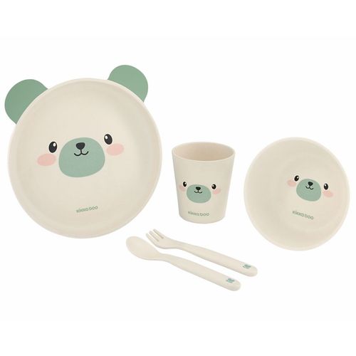 Kikka Boo set za jelo od bambusa Bear mint  slika 1