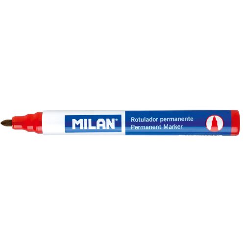 Marker permanentni MILAN 4mm okrugli vrh crveni, pakiranje 12/1 slika 1