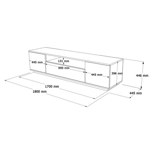 Hanah Home FR7 - AW Atlantic Pine Beli TV sto slika 12