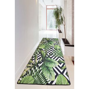 Tropic Djt   Multicolor Hall Carpet (80 x 200)